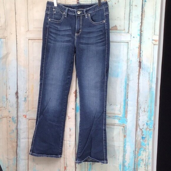 Wrangler Aura Womens Bootcut Jeans Size 14 Dark Western Wash Denim - Picture 1 of 8
